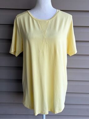 •Soft Surroundings• Pale Yellow Knit Top – Size Large